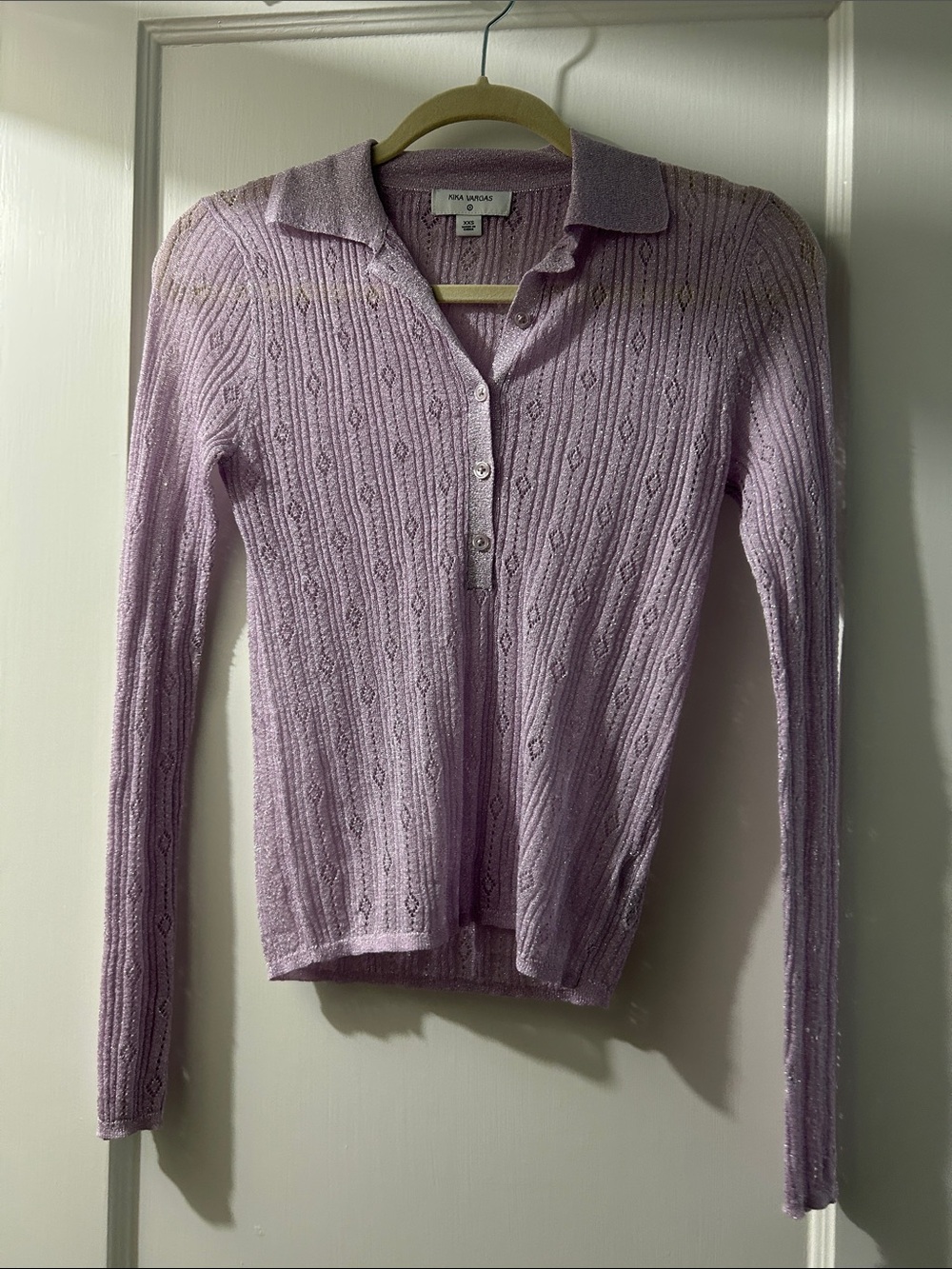 Kika Vargas x Target lilac lurex top